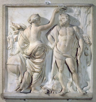 Hercules Gekroond door Glorie, 1671 door Martin Desjardins