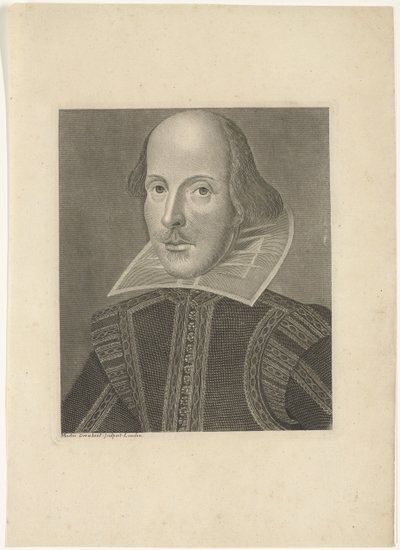 Portret van William Shakespeare door Martin Droeshout (II)
