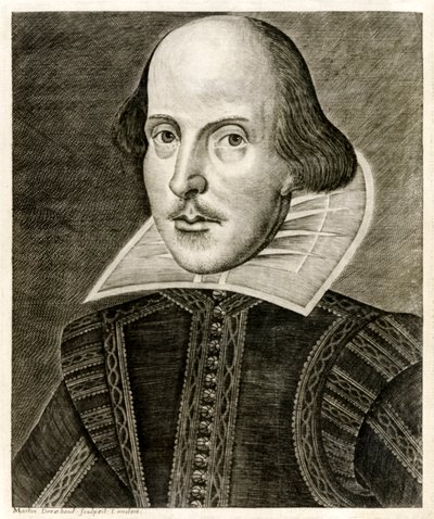 William Shakespeare van de titelpagina van 