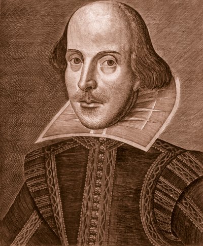 Portret van Shakespeare, 1623 door Martin Droeshout