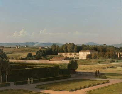 Uitzicht op de tuinen van Villa Medici door Martin Drölling