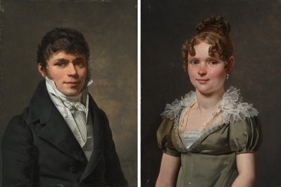 Nicolas Louis Faret en Madame Nicolas Louis Faret door Martin Drölling