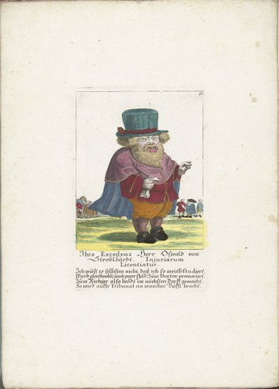 De dwerg Oswald van Stroblbardt door Martin Engelbrecht (attributed to)