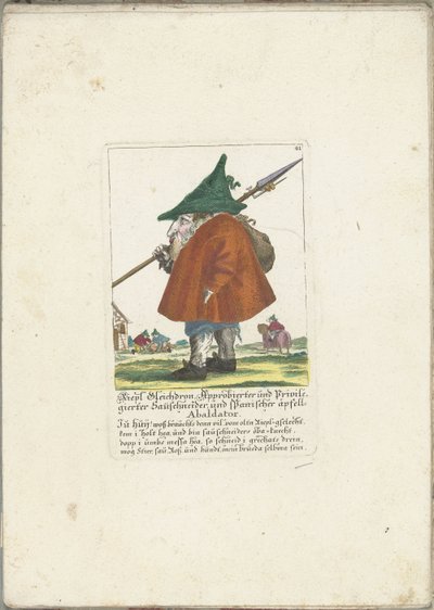 De dwerg Riepl Gleichdron, ca. 1710 door Martin Engelbrecht (attributed to)