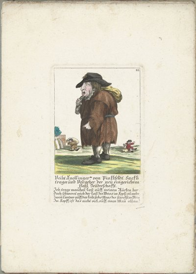De dwerg Veith Knollinger von Pinklfeldt, ca. 1710 door Martin Engelbrecht (attributed to)