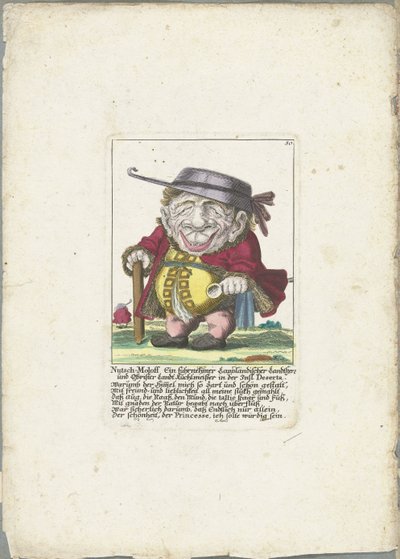 Karikatuur van Nutsch-Moloff door Martin Engelbrecht (attributed to)