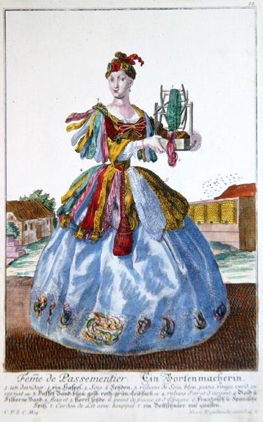 De Vrouw van een Stoffeerder, ca. 1735 door Martin Engelbrecht