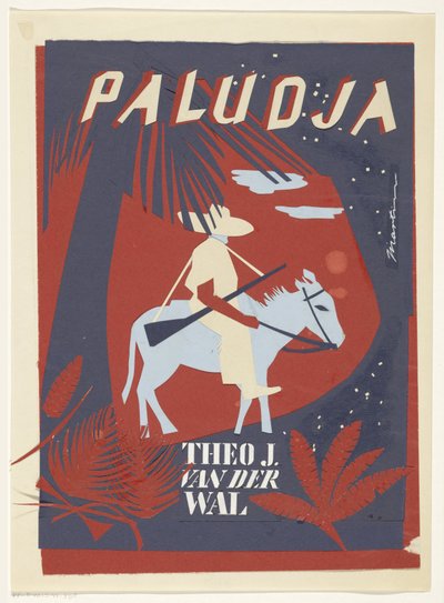 Bandontwerp voor: Theo J. van der Wal, Paludja, jaar onbekend door Martin Horwitz (signed by artist)