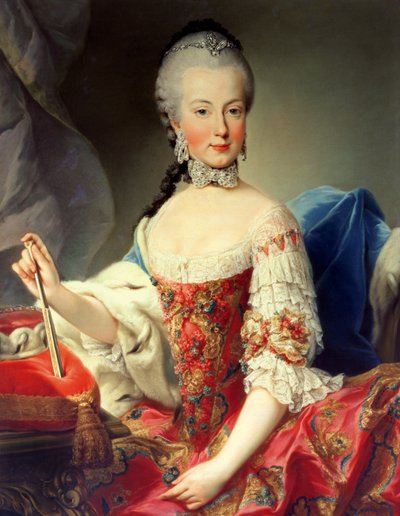 Aartshertogin Maria Amalia Habsburg-Lothringen, (1746-1804), achtste kind van keizerin Maria Theresia van Oostenrijk (1717-80) en keizer Frans I (1708-65) door Martin II Mytens or Meytens