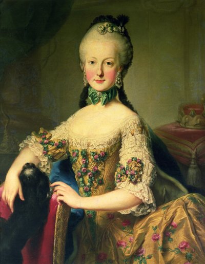Aartshertogin Maria Elisabeth Habsburg-Lothringen (1743-1808), zesde kind van keizerin Maria Theresia van Oostenrijk (1717-80) en keizer Frans I (1708-65) door Martin II Mytens or Meytens