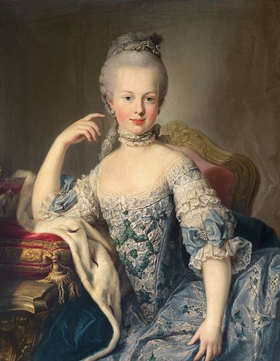 Aartshertogin Marie Antoinette Habsburg-Lotharingen, 1767-68 door Martin II Mytens or Meytens