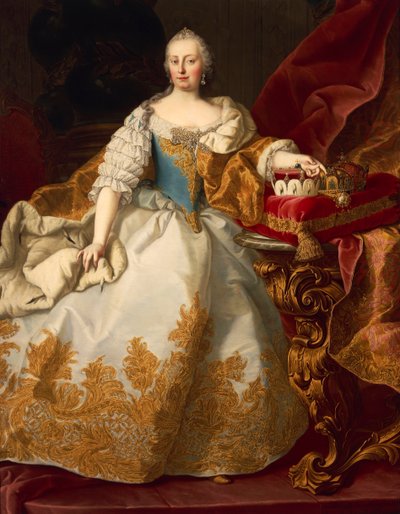 Portret van Maria Theresia Habsburg, Heilige Roomse Keizerin door Martin II Mytens or Meytens