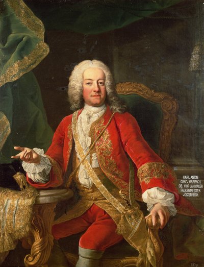 Graaf Carl Anton von Harrach, Meester Valkenier en Gouverneur van Oostenrijk door Martin II Mytens or Meytens