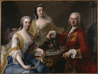 Joseph Angelo de France (1691-1761) met familie door Martin II Mytens or Meytens