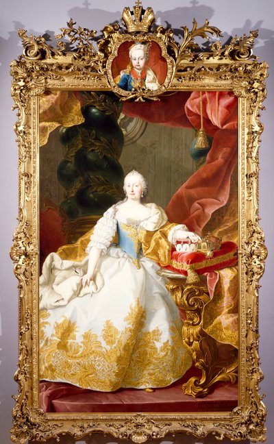 Portret van Maria Theresia door Martin II Mytens or Meytens