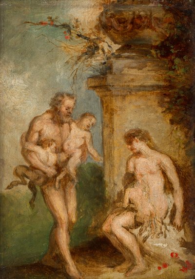 De opvoeding van satyrkinderen door Martin Johann Schmidt
