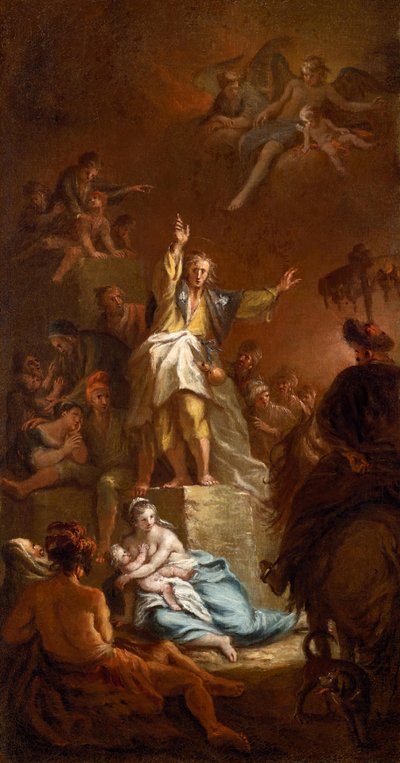 De preek van de apostel Jacobus Maior door Martin Johann Schmidt