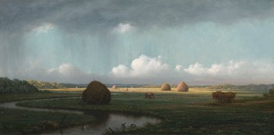 Plotselinge bui, Newbury Marshes door Martin Johnson Heade