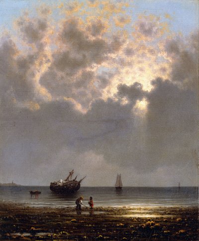 Zon breekt door de wolken door Martin Johnson Heade