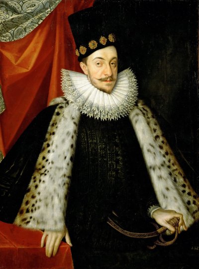 Portret van Sigismund III Vasa, koning van Polen 1566-1632 door Martin Kober
