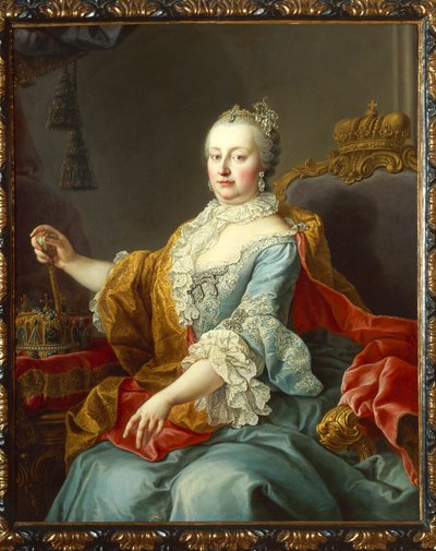 Portret van Maria Theresa Hapsburg, Aartshertogin van Oostenrijk door Martin Meytens the Younger