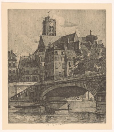 Gezicht op de Saint-Gervais in Parijs door Martin Monnickendam