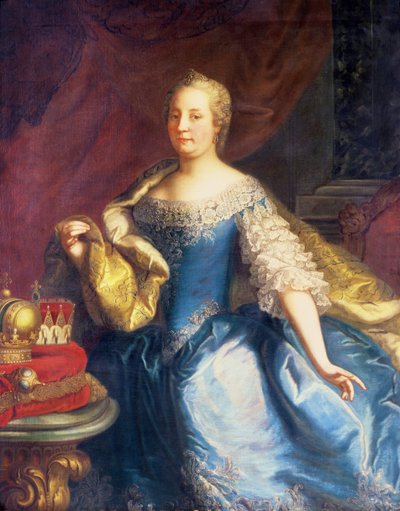 Portret van keizerin Maria Theresia van Oostenrijk door Martin Mytens or Meytens