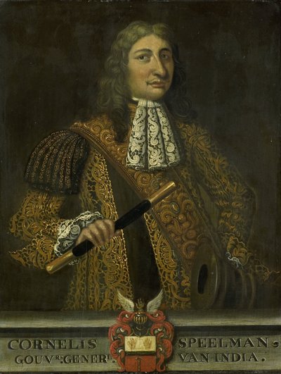 Portret van Cornelis Speelman, Gouverneur-Generaal van Nederlands-Indië door Martin Palin (copy after)