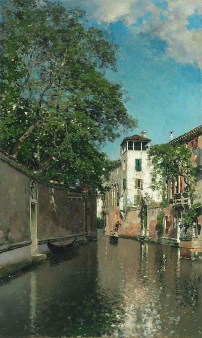 Kanaal in Venetië, ca. 1880 door Martín Rico y Ortega