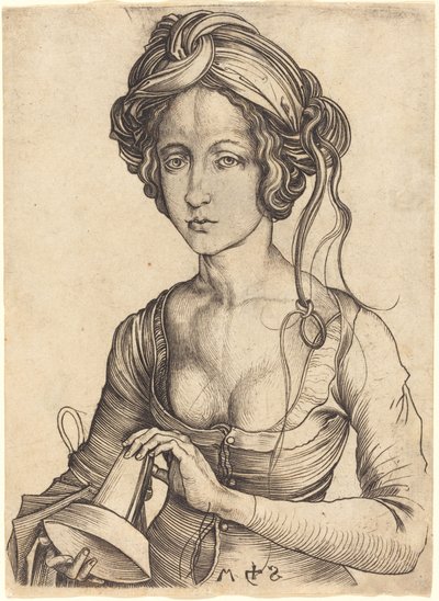 Een Dwaze Maagd door Martin Schongauer