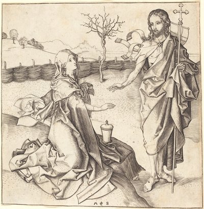 Christus Verschijnt aan Maria Magdalena door Martin Schongauer