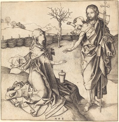 Christus Verschijnt aan Maria Magdalena door Martin Schongauer