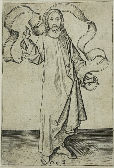 Christus Zegen door Martin Schongauer