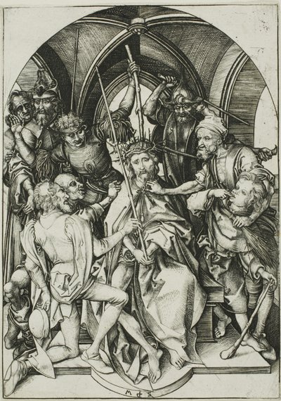 Christus Gekroond met Doornen, uit De Passie door Martin Schongauer