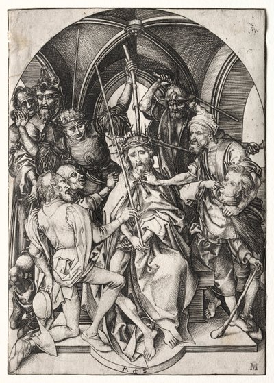 Christus gekroond met doornen door Martin Schongauer