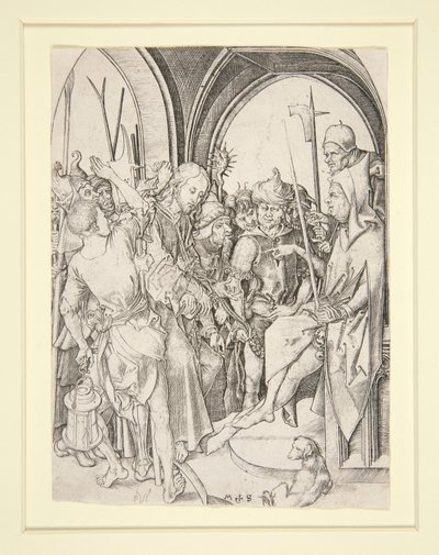 Christus voor Annas door Martin Schongauer