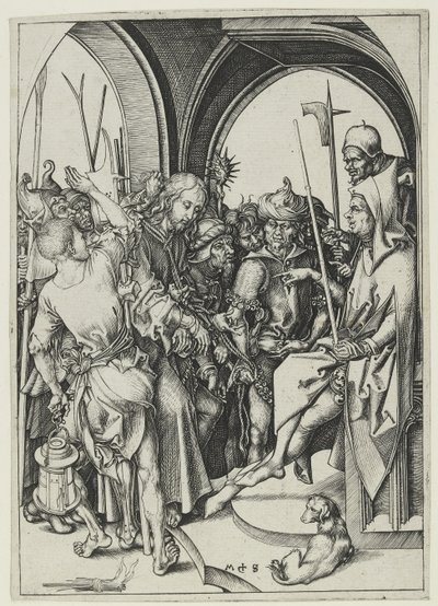 Christus voor Annas door Martin Schongauer