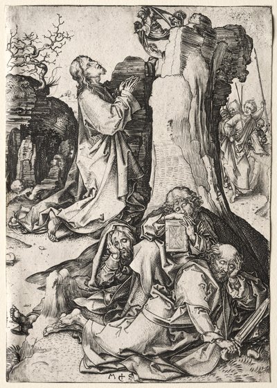 Christus op de Olijfberg door Martin Schongauer