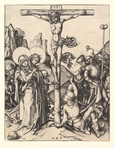 Kruisiging door Martin Schongauer