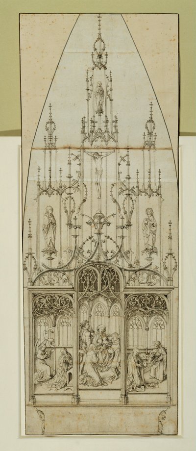 Tekening voor een altaar ... door Martin Schongauer