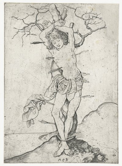 Heilige Sebastiaan door Martin Schongauer