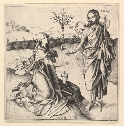 Noli me Tangere, ca. 1435-1491 door Martin Schongauer
