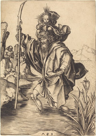 Sint Christoffel door Martin Schongauer