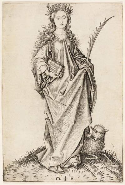 St. Agnes door Martin Schongauer