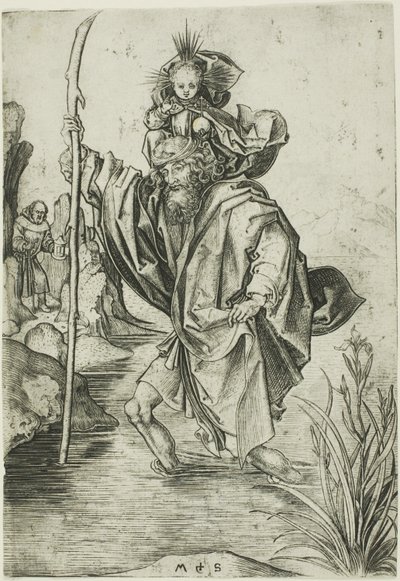 Sint-Christoffel door Martin Schongauer