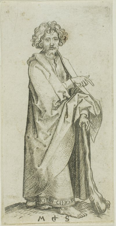 Jacobus Minor, van Apostelen door Martin Schongauer
