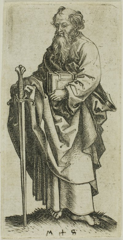 Paulus, van Apostelen door Martin Schongauer
