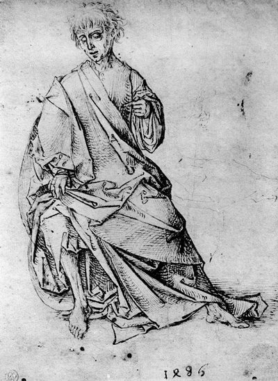 Studie van een man, 1913 door Martin Schongauer