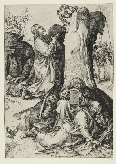 De Agonie in de Tuin, eind 15e eeuw door Martin Schongauer