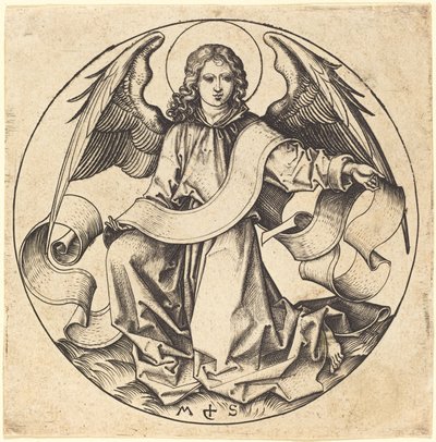 De Engel van Sint Mattheüs door Martin Schongauer